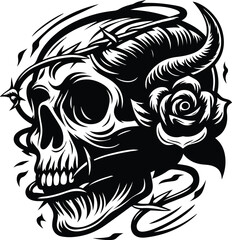 Print Skull vector