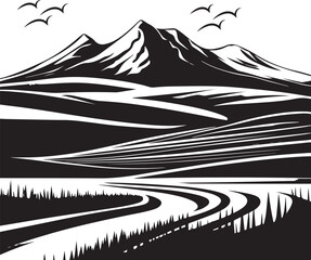Fototapeta premium Adobe Illustrator Artwork Mountain