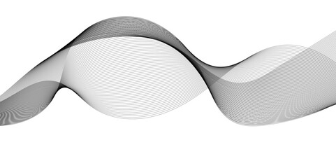 Abstract background with business and technology wave line. Thin line wavy abstract vector background. Curve wave seamless pattern.