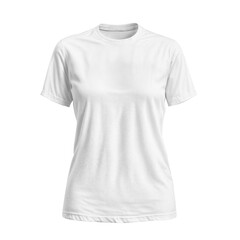 An image of a White Women's T-Shirt isolated on a white background