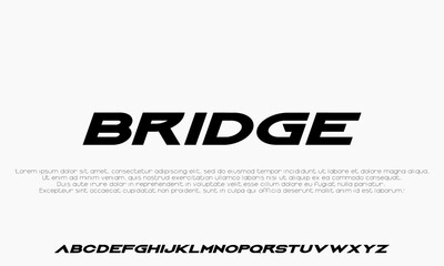 Modern Bold Font. Typography urban style alphabet fonts for fashion, sport, technology, digital, movie, logo design, vector illustration