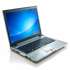 open laptop isolated