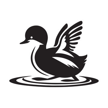 recommend clip art: Little Grebe Silhouette Vector Graphics - Perfect for Any Project