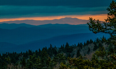 sunrise in the mountains