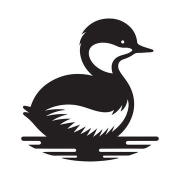 recommend clip art: Little Grebe Silhouette Vector Graphics - Perfect for Any Project