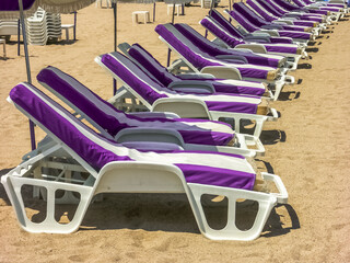 Transats sur plage