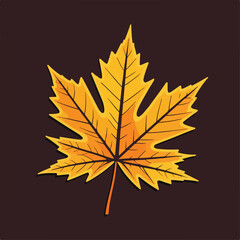 Natural Fall Leaf Illustration