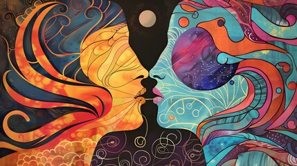 Abstract Art - Intertwined Souls