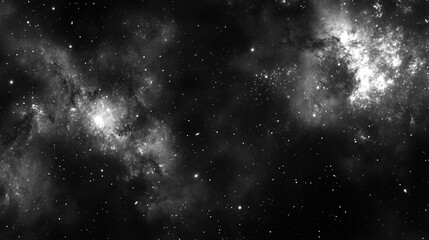 Naklejka premium starry night sky, showcasing a vast galaxy filled with twinkling stars. The cosmic landscape captures the endless mysteries of the universe