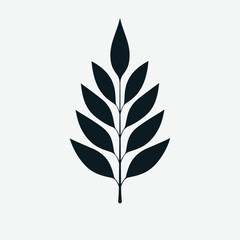 Leaf black silhouette. Leaves icon. Vector Illustration