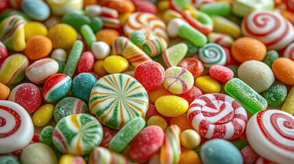Fototapeta premium Pile of variety of delicious candies