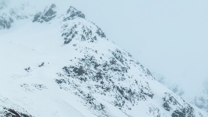 Obraz premium snowy mountains ushuaia end of the world argentina