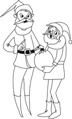 Vector illustration. Christmas. New Year. Can be used for postcard, paper, book, website