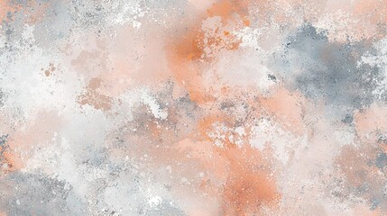 Obraz premium Close-up of a textured surface, with orange, gray, and white paint splatters