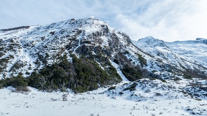 snowy mountains ushuaia end of the world argentina