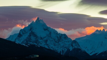 snowy mountains ushuaia end of the world argentina