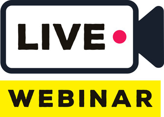 Live webinar vector icon flat style