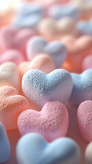 Obraz premium Assorted Pastel Marshmallows Background