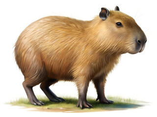 Fototapeta premium Capybara, full body, isolated on transparent background