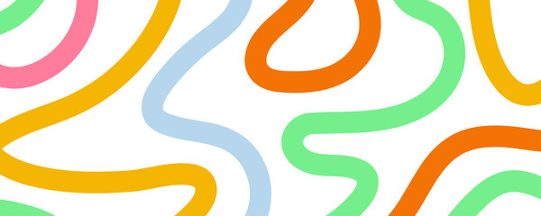 Abstract line color cute style