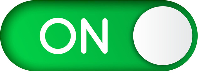 On switch icon realistic style