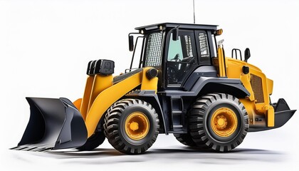 bulldozer isolated on white