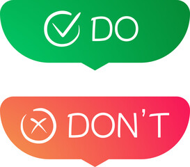 Do and dont sticker gradient style