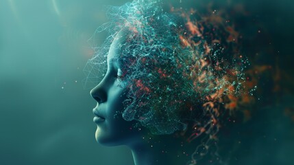 Creative AI brain. Artificial intelligence development concept. 