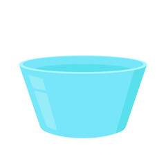 Blue Bowl. Bowl on white background. bowl vector.