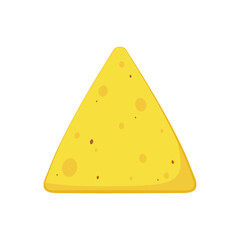 Nachos chip vector. Tortilla chips or nachos tortillas flat vector color icon.