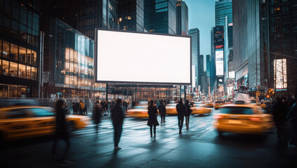 mock up big blank billboard for new advertisement at street city, outdoor advertising poster, empty advertise poster at expressway in city, advertisement, commercial and marketing concept
