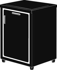 refrigerator silhouette vector illustration