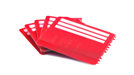 Red label (tag) isolated on transparent background