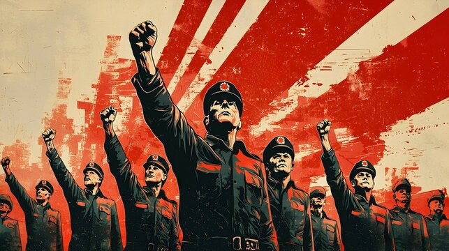 Soviet Propaganda Poster Red Army Soldiers