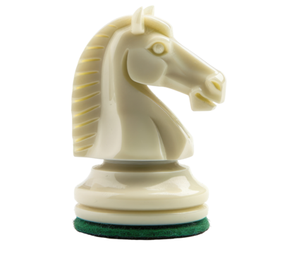 The knight chess piece on transparent background