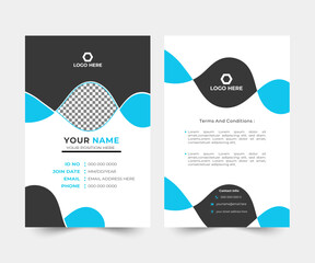 Business ID Card form template. clean ID Card template vector design. professional ID Card design.