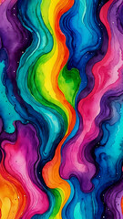 Abstract Colorful Alcohol Ink Background
