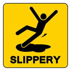 Slippery Symbol Sign,Vector Illustration, Isolate On White Background Label. EPS10