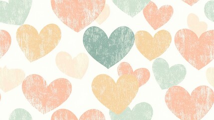 Fototapeta premium Hearts shaped like hearts on a white background with a grunge effect