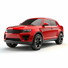 Naklejka premium a-red-a\nd black vehicle with white background