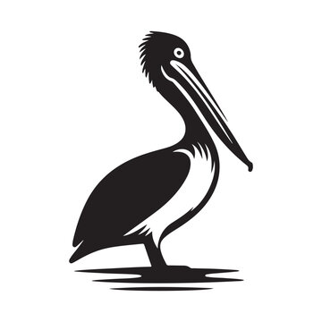 recommend clip art: Spot-Billed Pelican Silhouette Vector Illustration – Premium Graphic Design