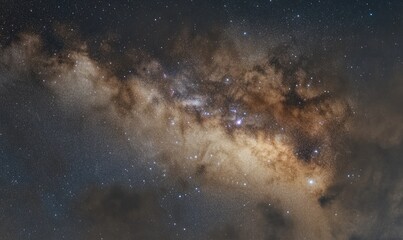 Obraz premium A starry night sky with a long line of stars