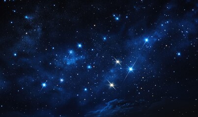 Naklejka premium A starry night sky with a long line of stars