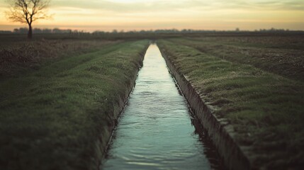 Agricultural irrigation channel -