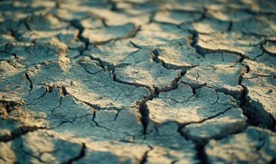 Fototapeta premium Wide view of a drought-affected landscape