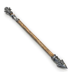 Quarterstaff with white background high quality ult
