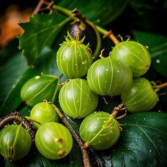 gooseberries in the garden