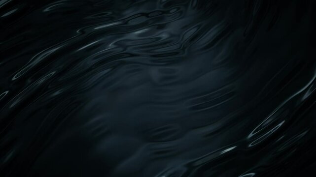 3d background animation black water waves. Texture of the water surface