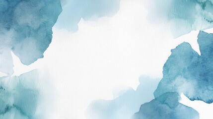 Obraz premium Elegant blue watercolor background with abstract patterns and a textured look, ideal for design projects and artistic creations.