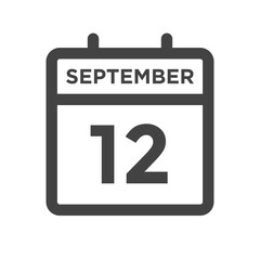 September 12 Calendar Day or Calender Date - Deadline or Appointment
